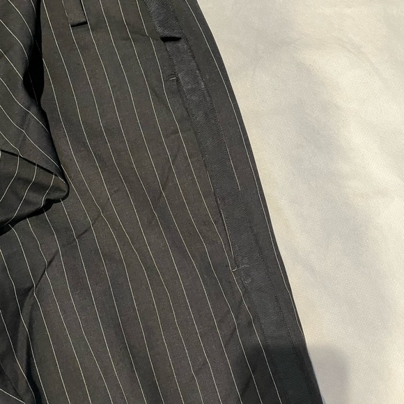 Men’s J.W. ANDERSON Wool Grey Pinstripe Trousers w/Side Panel SS 2015 - Picture 11 of 13